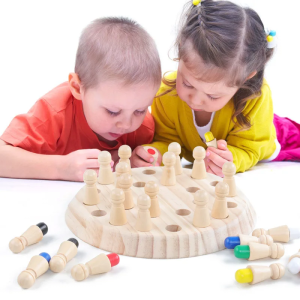 Wooden Memory Match Stick Chess Board Game for Kids