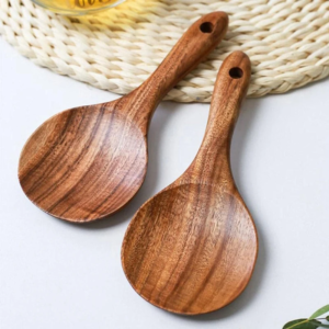 Wood Rice Spoon, Wooden Kitchen Rice Paddle & Serving Spoon, Cooking Ladle Tableware Utensil
